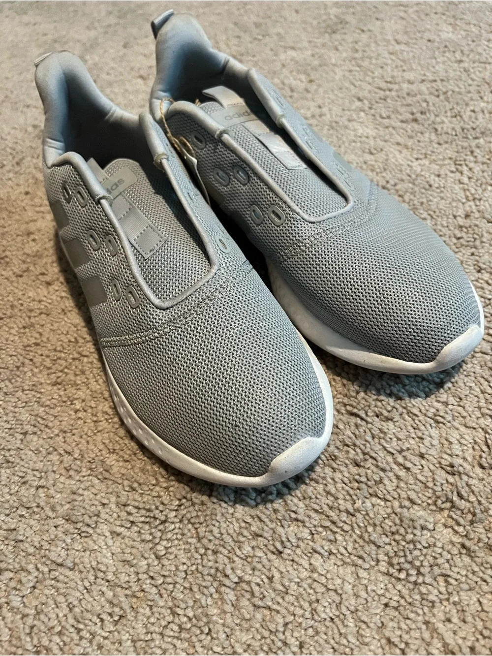 adidas Men’s Slip-On Mesh Sneakers in Gray